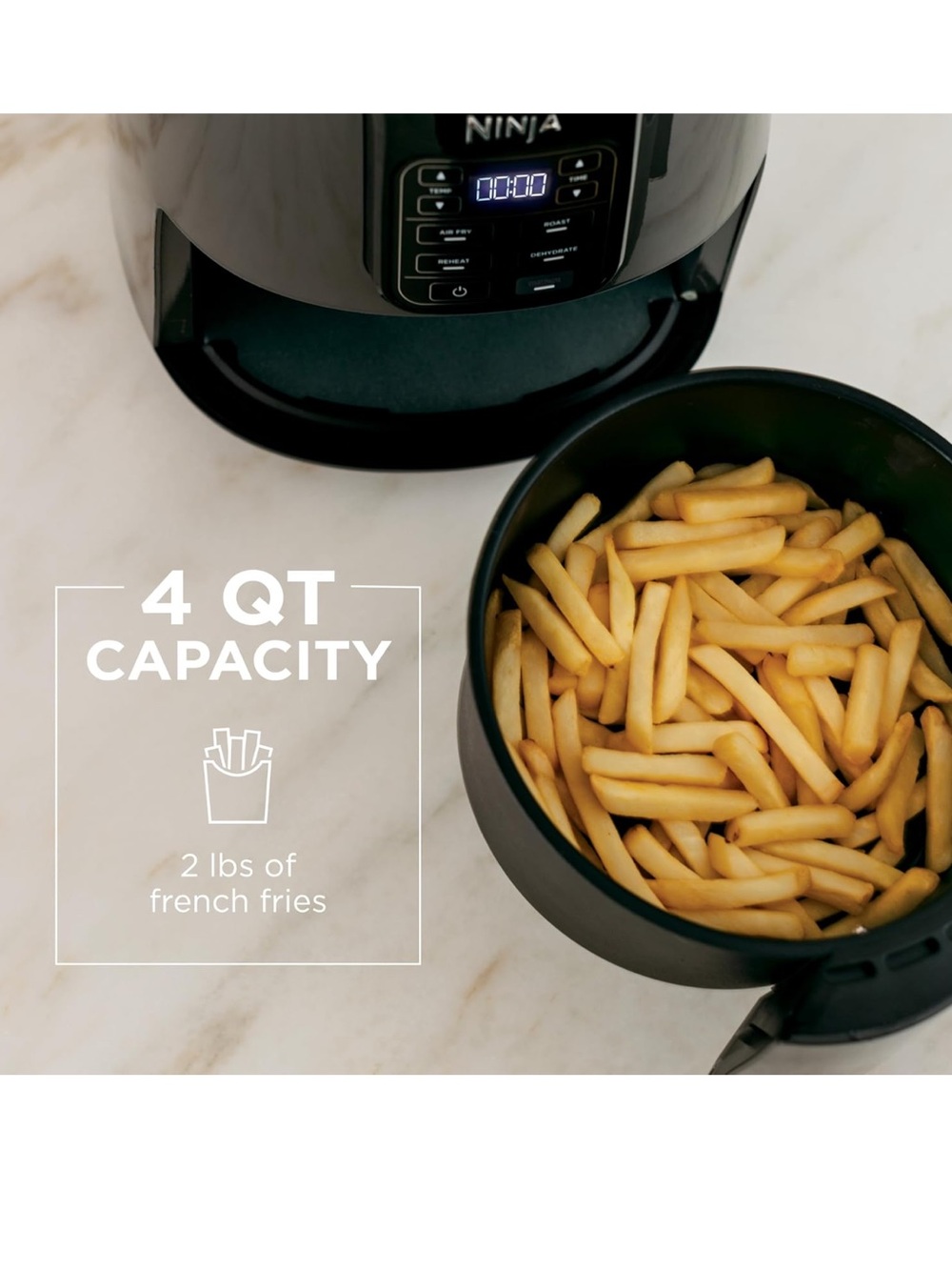 Moving Sale✨Ninja Air Fryer Oven in Glossy Black with Silver Handle - Picture 4 of 7